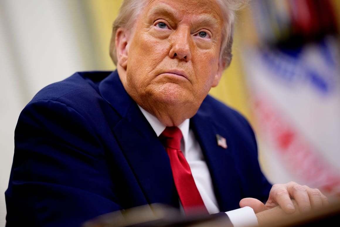 President Trump Signs Executive Orders In The Oval Office