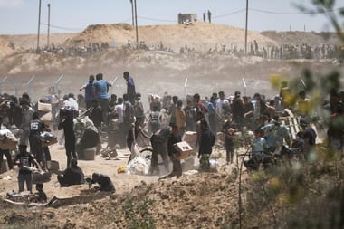 Dozens of Palestinians killed en route to aid hub, health authorities claim