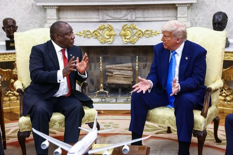 Trump puts South Africa’s president on defensive over ‘genocide’ claims
